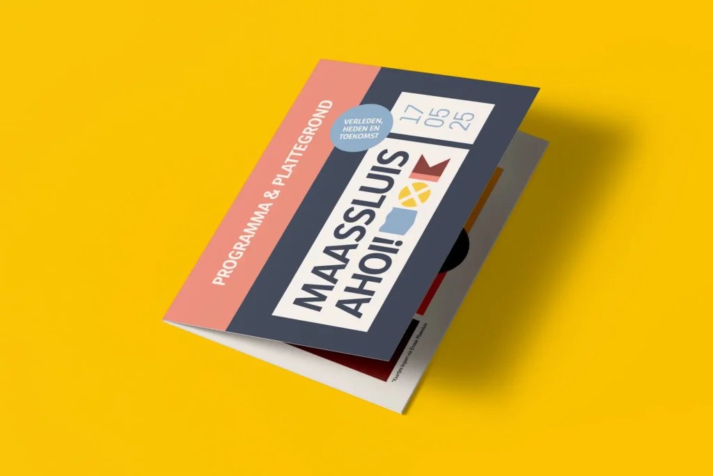 Grafische vormgeving visuele identiteit evenement Maassluis Ahoi!