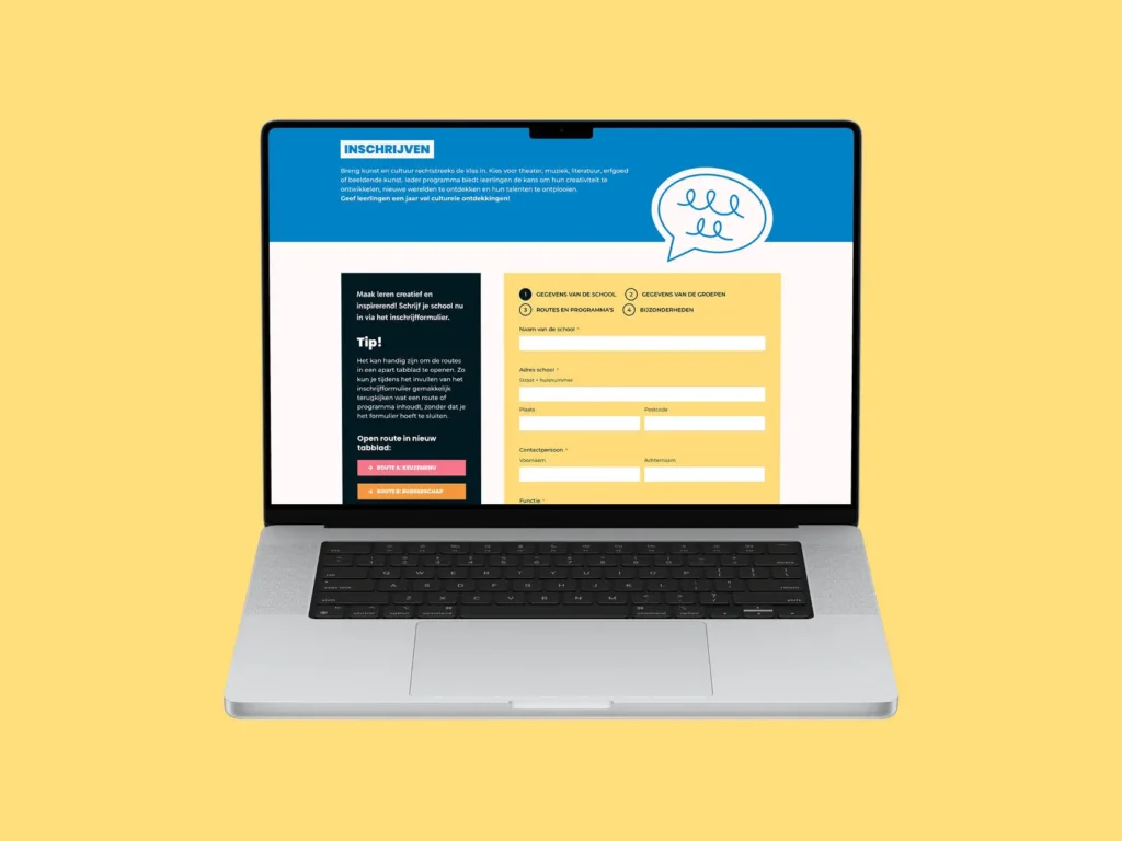 Webdesign voor Maassluis Cultuurmenu. Webdesign Cultuurbranche in Maassluis.