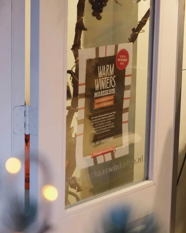 Warm Winters Maassluis poster in winkel